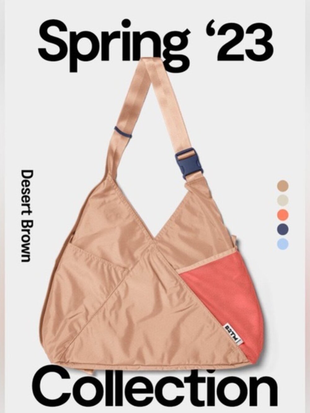 Baboon to the Moon B2TM Labs Triangle Tote 18L Blush Peach Coral Colorblock Bag